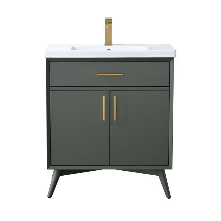 Lalena 30'' Single Bathroom Vanity with Ceramic Top