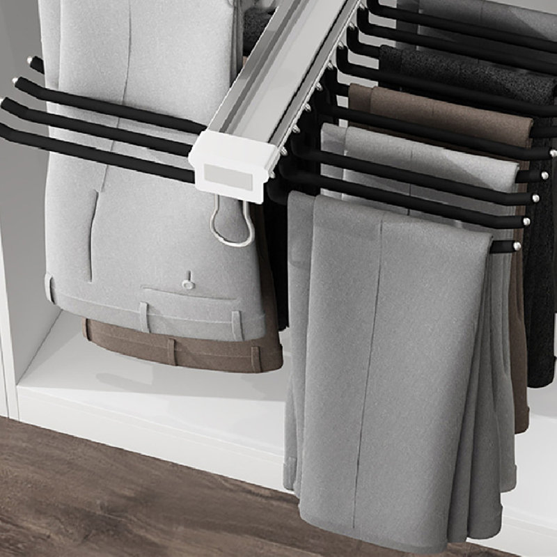 Support à pantalons coulissant en acier à 22 bras, charge maximale: 33 lb, Noir