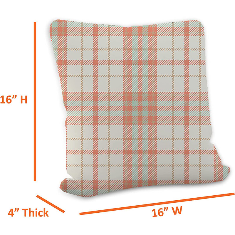 Housses de coussins décoratifs carrés d'intérieur / d'extérieur, housse de coussin décoratif d'extérieur imprimée