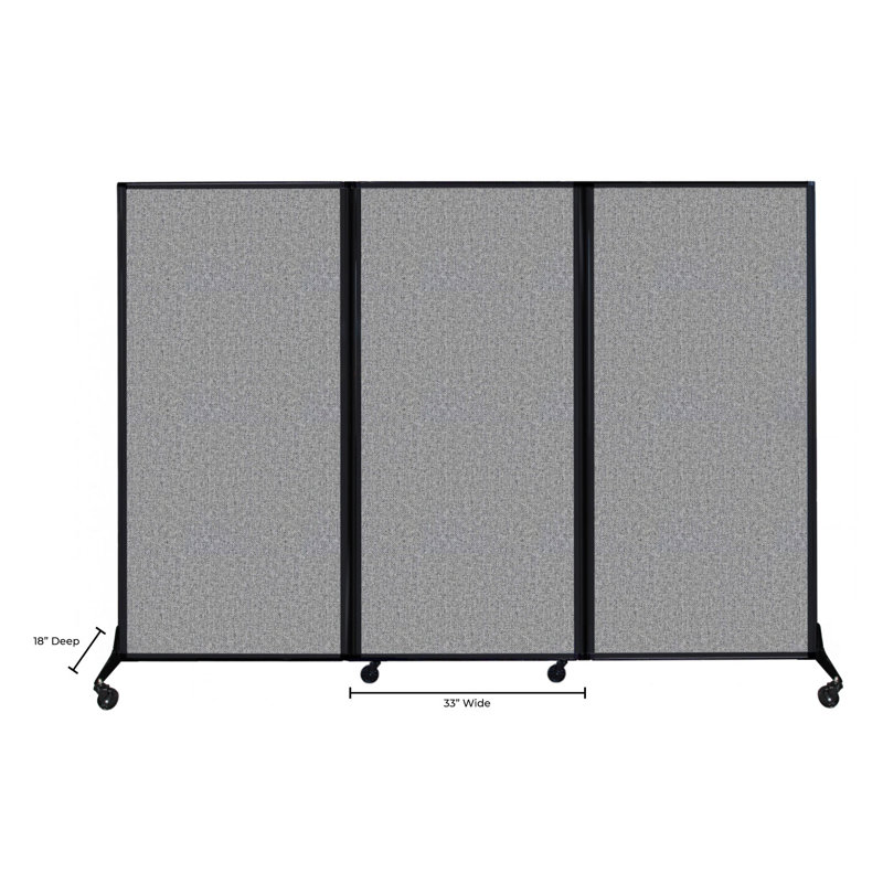 Cloison portable QuickWall, Papaye, 80"H x 100"L