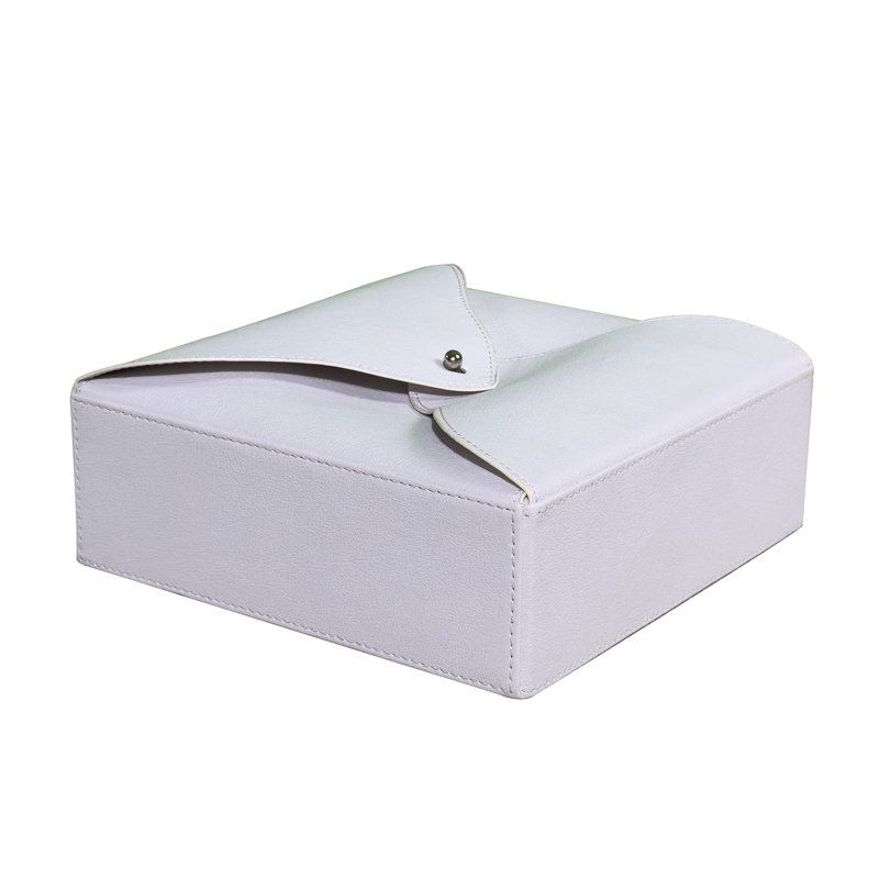 Leather Jewelry Box for Her, White
