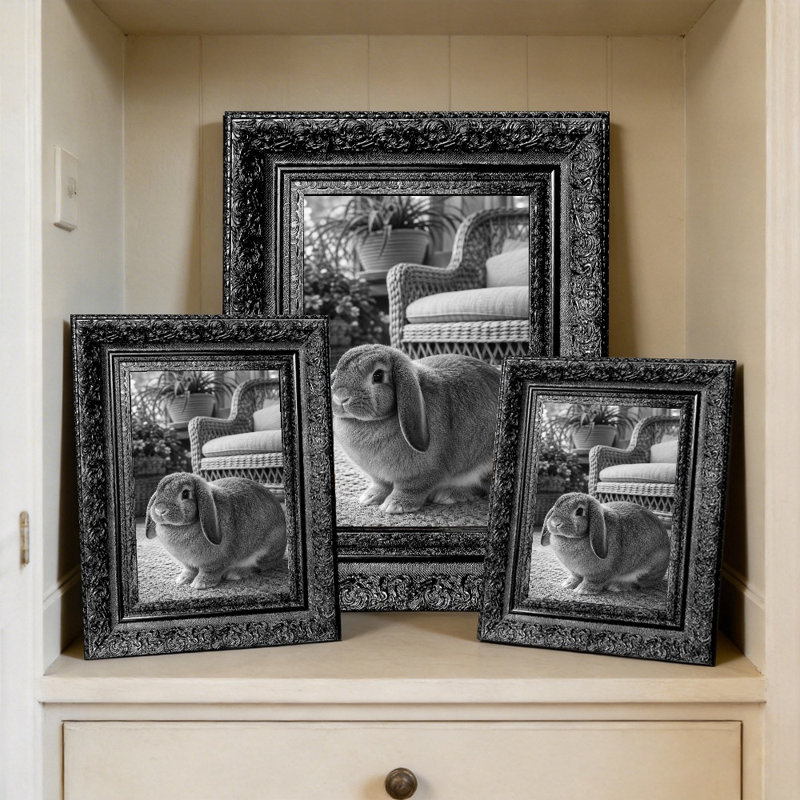 Cadre photo à mémoire de forme 1PC 5 "x 7" noir, Noir, 1, L 5 po x H 7 po