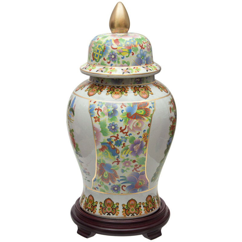 Pot de temple chinois intemporel, Jardin Satsuma, 18"