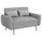 Modern Cotton Corduroy Loveseat For Small Spaces-395122245