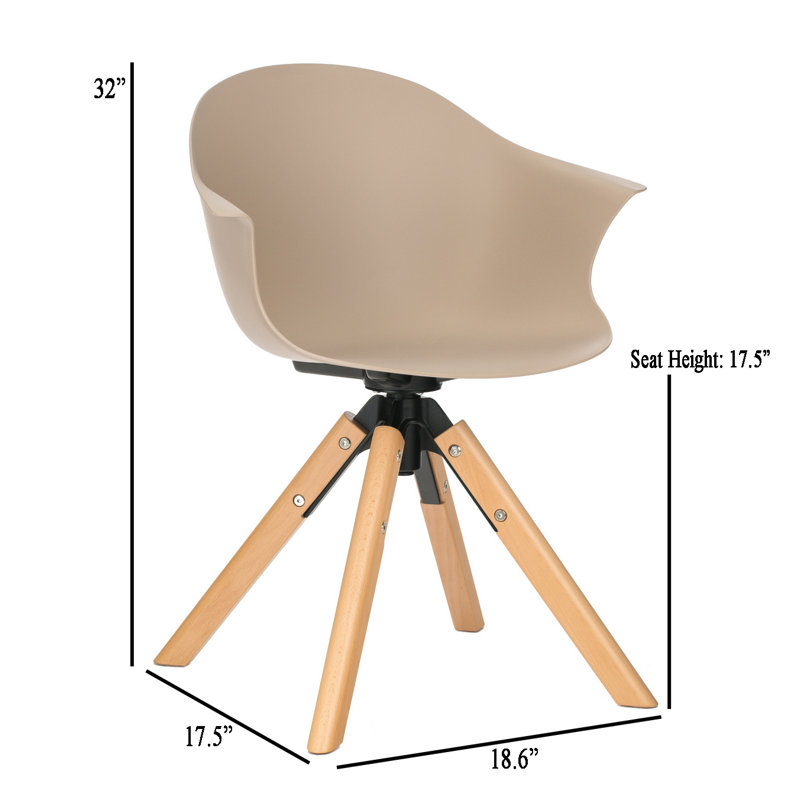 Chaise avec accoudoirs Barvick, Brun, 2