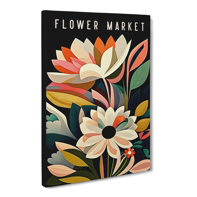 Modern Flower Market Exhibition No.9 - Wrapped Canvas, 91cm H x 60cm W x 3cm D