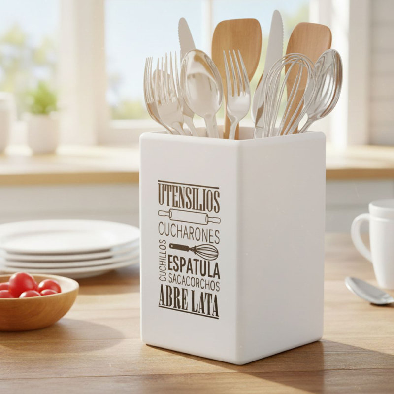 Wood Utensil Crock