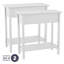 Console verrouillable Verrill - Tables de bout de salon 2 pièces avec compartiment de rangement à charnières caché et tablette inférieure-2025992312