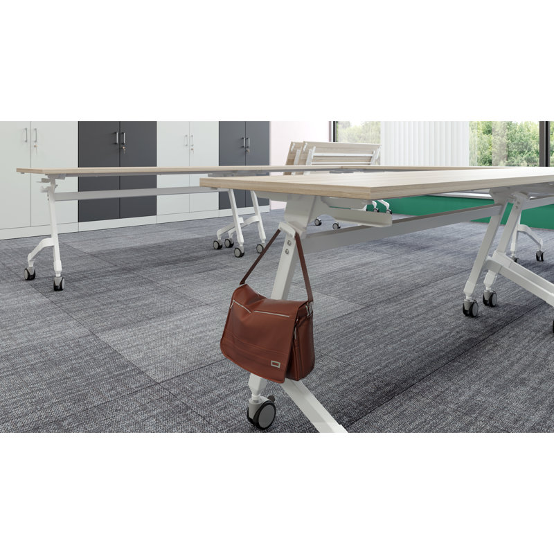 Bureau Delitha, Blanc, H 28,34 po x l 63 po x P 31,5 po, Gris