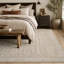 Tapis beige délavé d'inspiration rétro avec sensation douce et envers antidérapant pour le salon, la chambre à coucher-1538655844