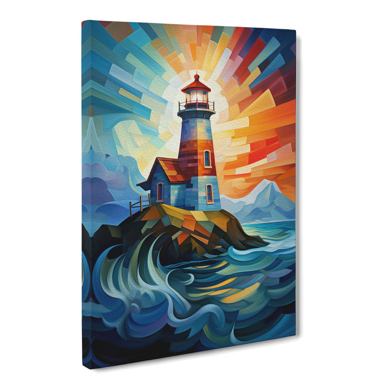 Lighthouse Futurism - Wrapped Canvas, 50cm H x 35cm W x 3cm D