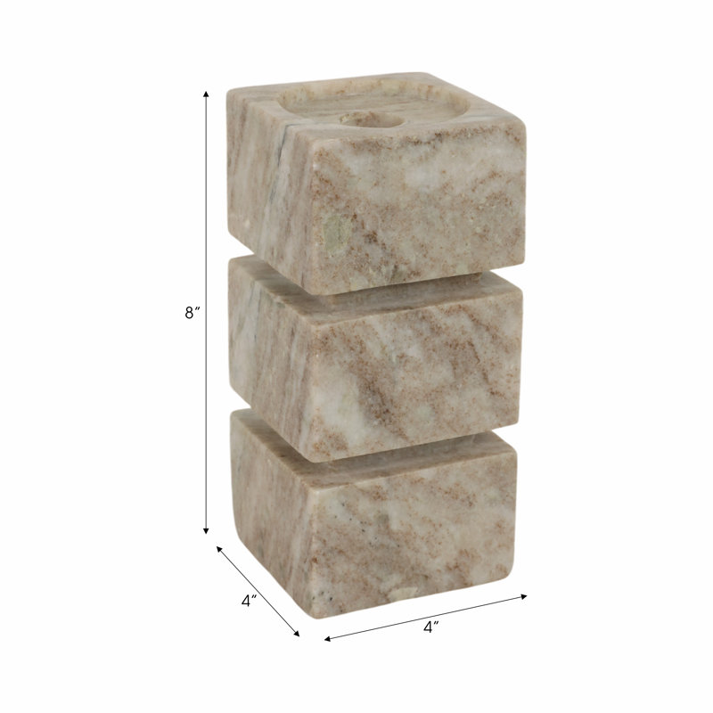Pillar Candle Holder, 8" H x 4" W x 4" D