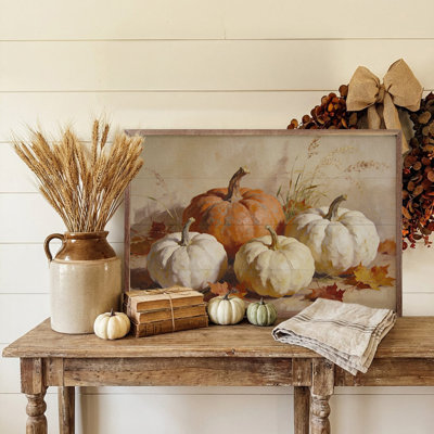 Classic Orange And White Pumpkin Gathering