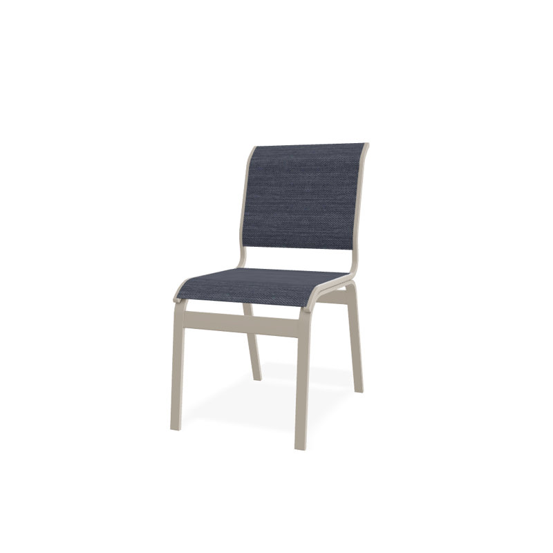 Chaise d'appoint de salle à manger Hiraku, Désert texturé, Denim Augustine