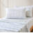 Botanical Leaf and Floral Blue Sheet Set-112005178