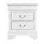 Table de chevet traditionnelle blanche Louis Phillipe-1389010143