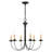 Analycia 6 - Light Steel Dimmable Chandelier