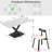 7-Piece Modern Rectangular Sintered Stone Dining Table Set With 6 Faux Leather Chairs-116240327-116240329