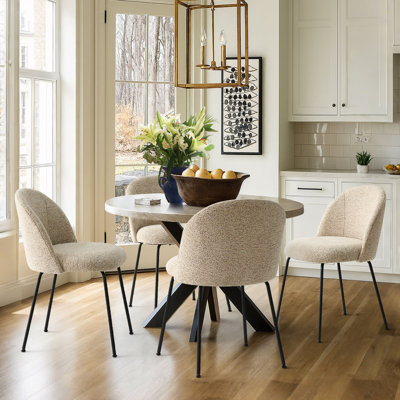 Chaise d'appoint de salle à manger rembourrée de 19,5 po de hauteur
