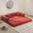 Boneless Sleeper Sofa Bed Convertible Compression Couch Bed Corduroy Floor Couch With 2 Pillows-121416303-129588363