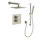 Abruzzo Thermostatic Shower System with 2-Way Diverter, 8-Inch Rain Shower Head and Hand Shower with Slide Bar, Valve Included