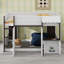 Lit mezzanine avec maisonnette et rangement pour enfants et adolescents-54306392