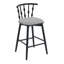 Tabouret de bar d'intérieur en bois, avec revêtement, ensemble de 2-1969821615