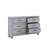 60" Wide Coastal Dresser in a Gray Finish with Turned Legs