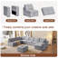 Canapé modulaire en U avec méridienne-913004804