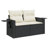 Vidaxl Garden Sofa Set Black, Cream White
