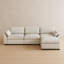 Canapé 3 places imperméable en chenille avec pouf amovible-576852498