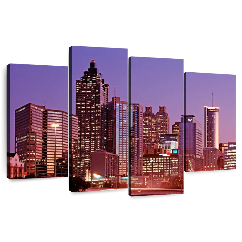 Crépuscule mauve Sireci d'Atlanta, H 32 po x l 52 po