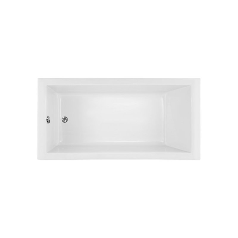 Rhine 60'' L Alcove Bathtub, Polished White, White, Left