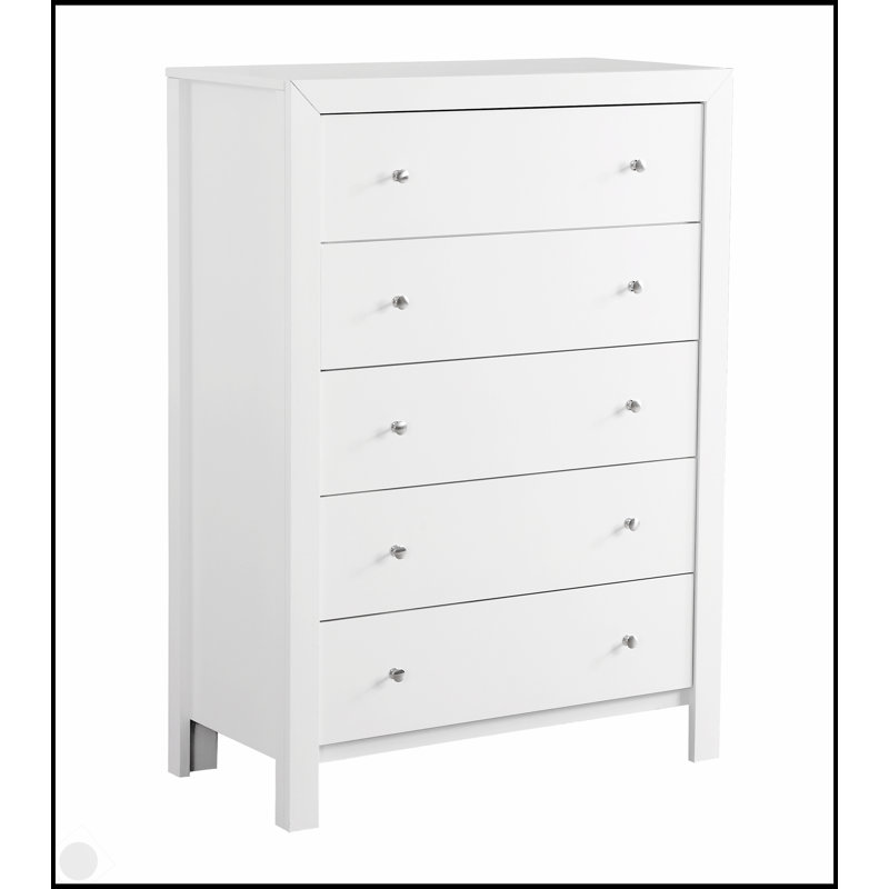 Commode Burlington G2450-CH avec placages en bois durable et tiroirs à glissement lisse, parfaite pour les solutions de rangement élégantes