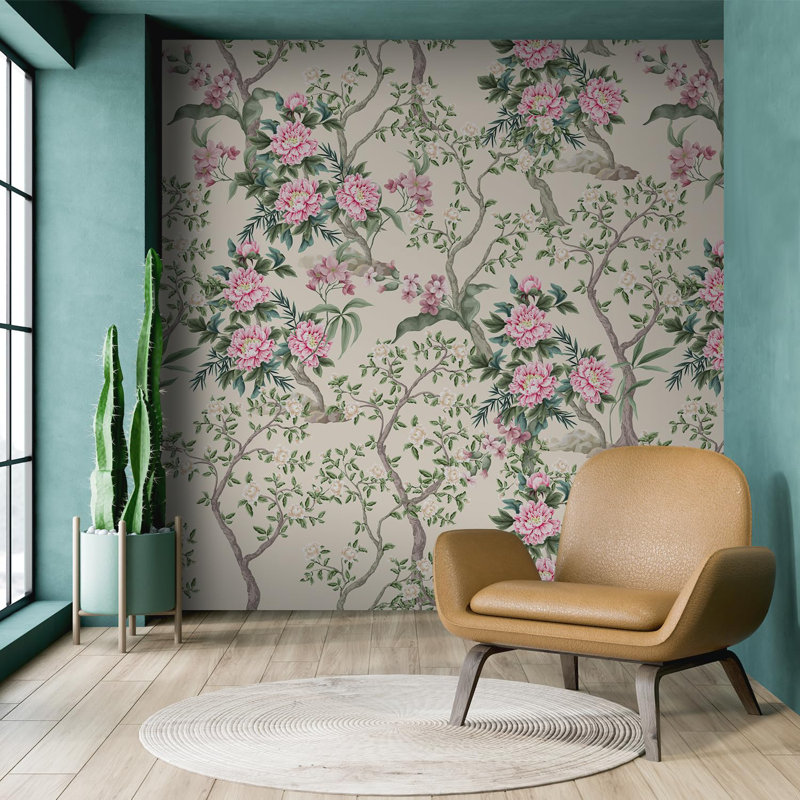 Bordure florale pelez et collez, L 108 po x l 72 po