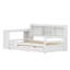 Structure de lit d'angle multifonctionnelle avec tablettes intégrées et prise de courant-226333611