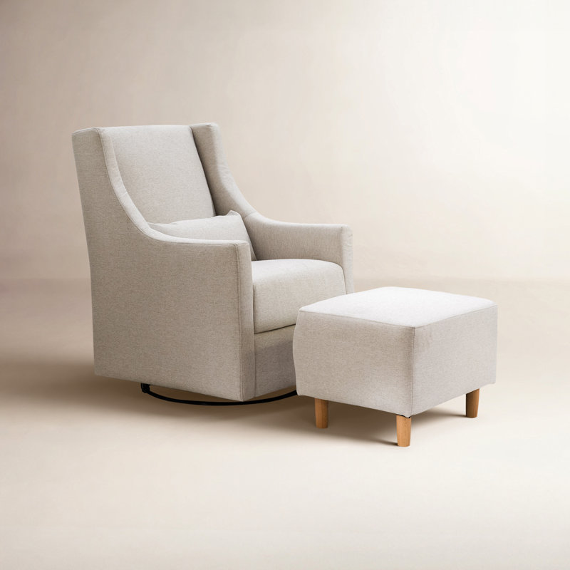 Toco Swivel Glider with Ottoman Set, Performance Beach Eco Weave