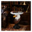 Table d'appoint tête d'aigle avec plateau en faux marbre, statue d'animal en résine pour salon