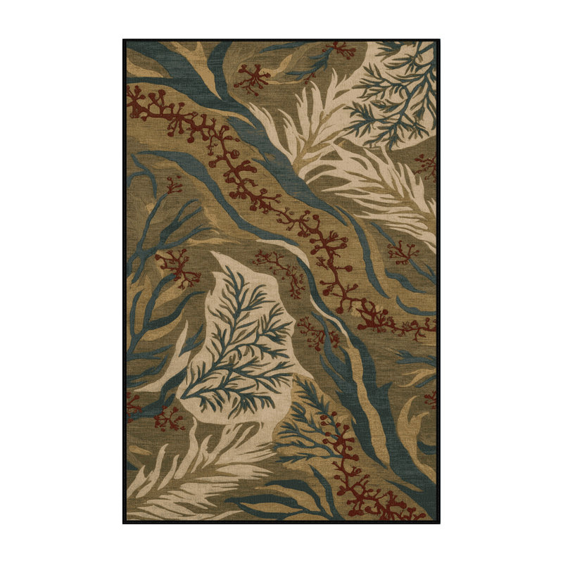 Machine Washable Nature Brown Area Rug, Runner 2' x 4'