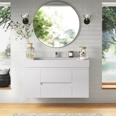 Babajide Bathroom Vanity with Acrylic Top