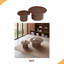 Ensemble de 2 tables basses rondes en MDF pour le salon