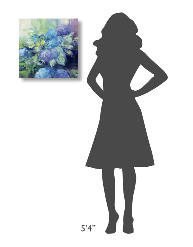 " Bright Hydrangea III " Print, 18" H x 18" W