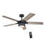 Ventilateur de plafond standard à DEL à 5 pales de 52 po avec télécommande et ensemble d'éclairage inclus
