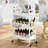 3-Tiers Stainless Steel Utility Cart with Wheels,17.7*11.8*29.5 inch Rolling Cart,Metal Cart, Salon Trolley Cart,Kitchen Storage Cart,Bathroom Cart,Metal Cart-78878954