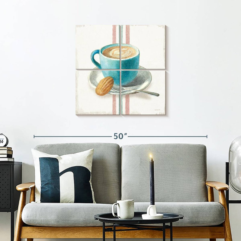 Yarlin «Wake Me Up Coffee I» avec rayures, H 26 po x l 26 po