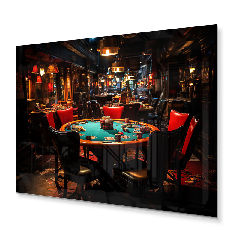 Décoration murale en métal «Casino Royale Blackjack II», H 34 po x l 44 po