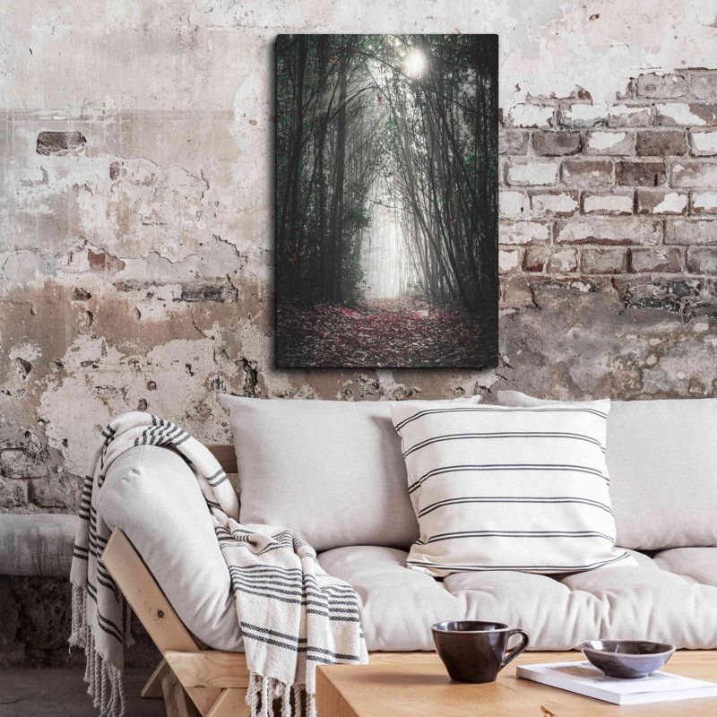 «Path In The Woods» par Susan Ball, art mural en métal, H 36 po x l 24 po
