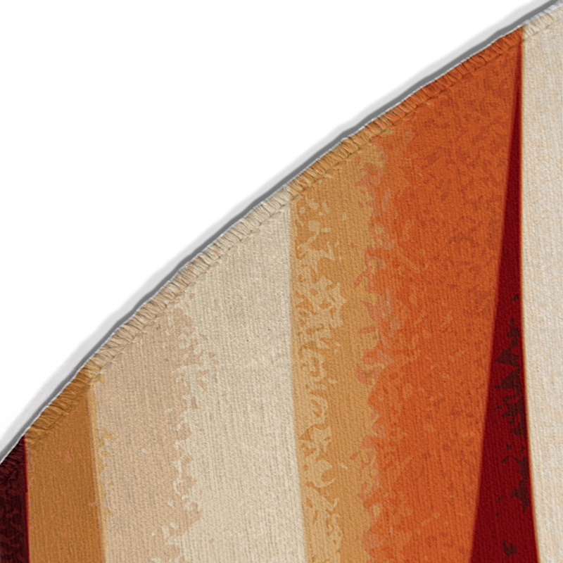 Tapis intérieur et extérieur Ochre Whispers, Rond 5 pi
