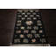 Tapis traditionnel kilim sauge noir en laine tissé à la main 6 x 9