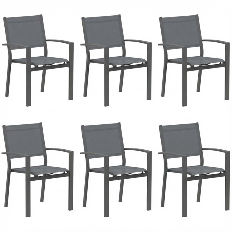 Ensemble de chaises d'extérieur robustes en métal - Confort Textilène toutes saisons